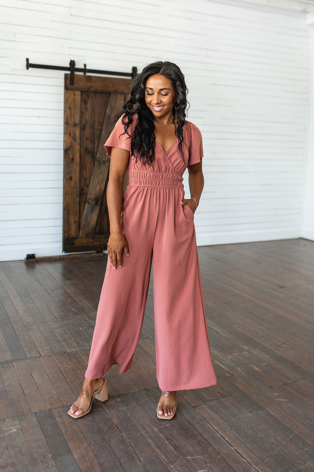 Wide leg jumpsuit on sale outfit